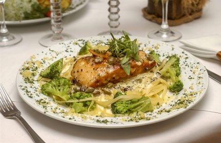 grilled-salmon-with-linguine-capers-broccoli-gastronomy